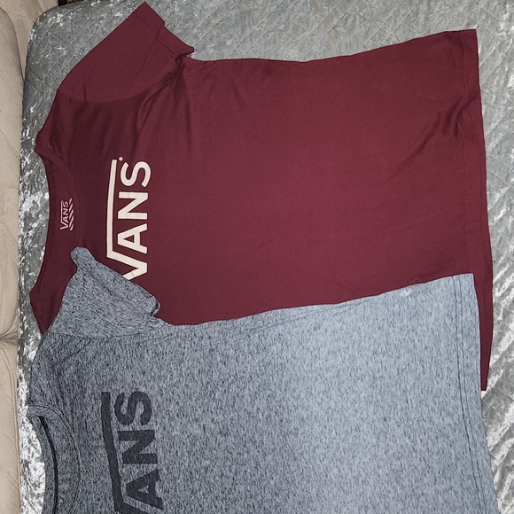 Vans Bundle of 2 Tee shirts - Gray (Burnout) - Small and Maroon Size Large - Picture 2 of 5